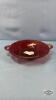 RED GLASS 7.5IN WIDE BOWL