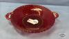 RED GLASS 7.5IN WIDE BOWL - 3