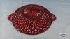 RED GLASS 7.5IN WIDE BOWL - 4