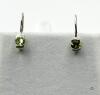 STERLING SILVER PERIDOT LEVER BACK EARRINGS - 3
