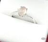 STERLING SILVER ROSE QAURTZ RING - 2