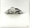 STERLING SILVER DIAMOND RING - 2