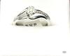STERLING SILVER DIAMOND RING - 4