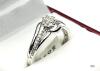 STERLING SILVER DIAMOND RING - 5