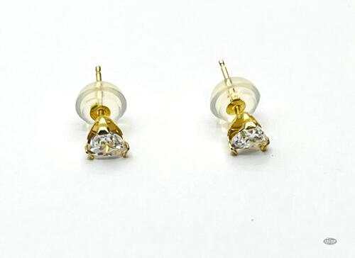 14KT YELLOW GOLD CZ EARRINGS