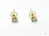 14KT YELLOW GOLD CZ EARRINGS