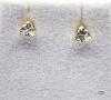 14KT YELLOW GOLD CZ EARRINGS - 2