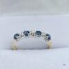 YELLOW & WHITE GOLD BLUE SAPPHIRE RING