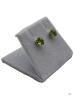 14KT WHITE GOLD PERIDOT STUD EARRINGS