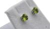 14KT WHITE GOLD PERIDOT STUD EARRINGS - 2