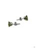 14KT WHITE GOLD PERIDOT STUD EARRINGS - 3