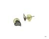 14KT WHITE GOLD PLAIN HEART EARRINGS - 2