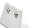 14KT WHITE GOLD PLAIN HEART EARRINGS - 3