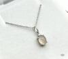 STERLING SILVER ROSE QUART AND DIAMOND