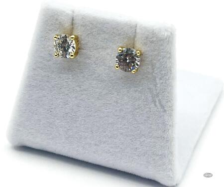 GOLD PLATED STERLING SILVER ROUND EARRINGS