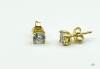 GOLD PLATED STERLING SILVER ROUND EARRINGS - 2