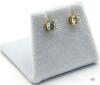 GOLD PLATED STERLING SILVER ROUND EARRINGS - 4