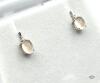 STERLING SILVER NATURAL ROSE QUART EARRINGS