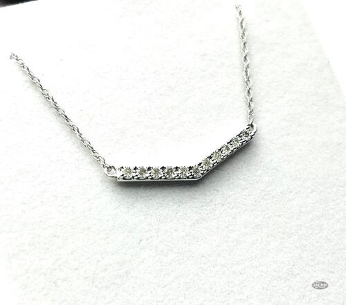 STERLING SILVER DIAMOND NECKLACE