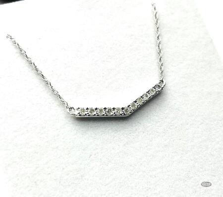 STERLING SILVER DIAMOND NECKLACE