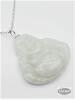 STERLING SILVER JADEITE LAUGHING BUDDHA PENDANT