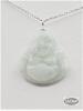 STERLING SILVER JADEITE LAUGHING BUDDHA PENDANT - 3