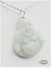 STERLING SILVER JADEITE LAUGHING BUDDHA PENDANT - 4