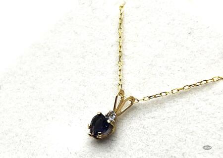 10KT YELLOW GOLD IOLITE W/ HEART SHAPED PENDANT