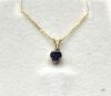 10KT YELLOW GOLD IOLITE W/ HEART SHAPED PENDANT - 2