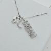 STERLING SILVER DIAMOND PENDANT NECKLACE - 2