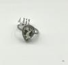 STERLING SILVER GREENED AMETHYST RING - 3