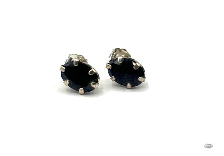 STERLING SILVER BLUE SAPPHIRE EARRINGS