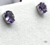 STERLING SILVER AMETHYST EARRINGS - 3