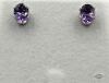 STERLING SILVER AMETHYST EARRINGS - 5