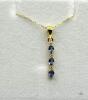GOLD PLATED TANZANITE AND WHITE SAPPHIRE PENDANT - 2