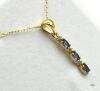 GOLD PLATED TANZANITE AND WHITE SAPPHIRE PENDANT - 3