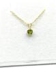 10KT YELLOW GOLD PERIDOT HEART SHAPED PENDANT