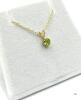 10KT YELLOW GOLD PERIDOT HEART SHAPED PENDANT - 2