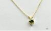 10KT YELLOW GOLD PERIDOT HEART SHAPED PENDANT - 3
