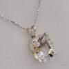 STERLING SILVER WHITE TOPAZ PENDANT