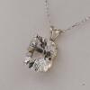 STERLING SILVER WHITE TOPAZ PENDANT - 2