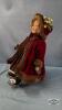 SKATER DOLL WITH PORCELAIN HEAD ON STAND - 2