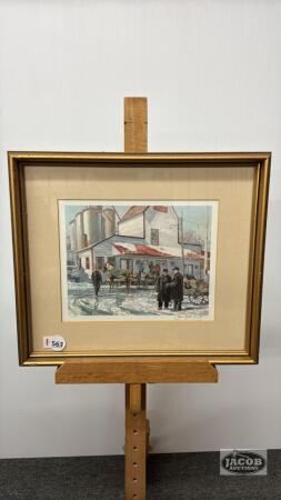 PETER SCHNYDER NUMBERED PRINT "MILVERTON MILL"