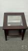SIDE TABLE WITH BEVELED GLASS INSERT - 2