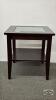 SIDE TABLE WITH BEVELED GLASS INSERT - 3