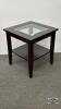 SIDE TABLE WITH BEVELED GLASS INSERT - 4