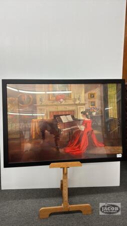LADY PLAYIN PIANO PRINT