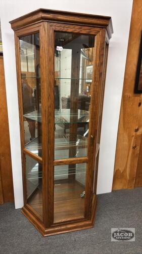 BUHLER UPRIGHT CURIO CABINET WITH LIGHTS
