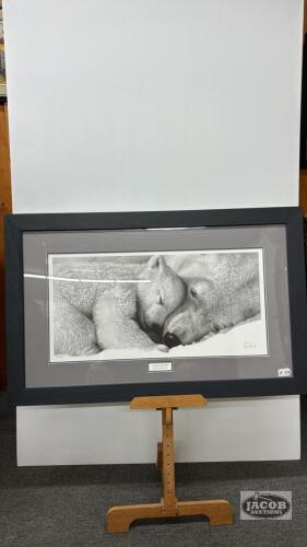 A NUMBERED PRINT "ARCTIC CUDDLE" BY LUCAS SEAWARD