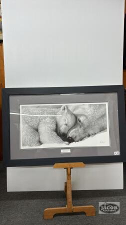 A NUMBERED PRINT "ARCTIC CUDDLE" BY LUCAS SEAWARD